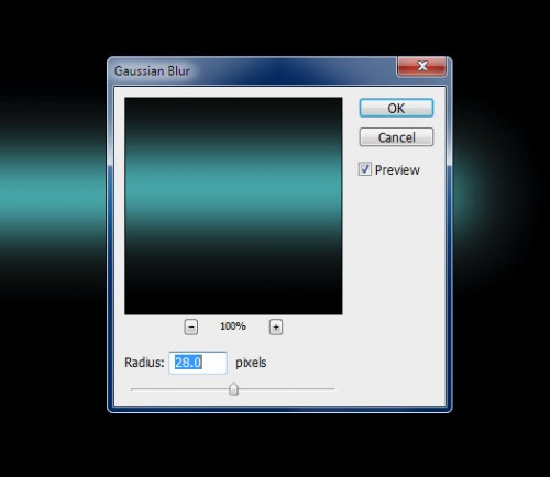 1 gau blur 500x434 Create Sci Fi Style Laser Light Special Effect in Photoshop