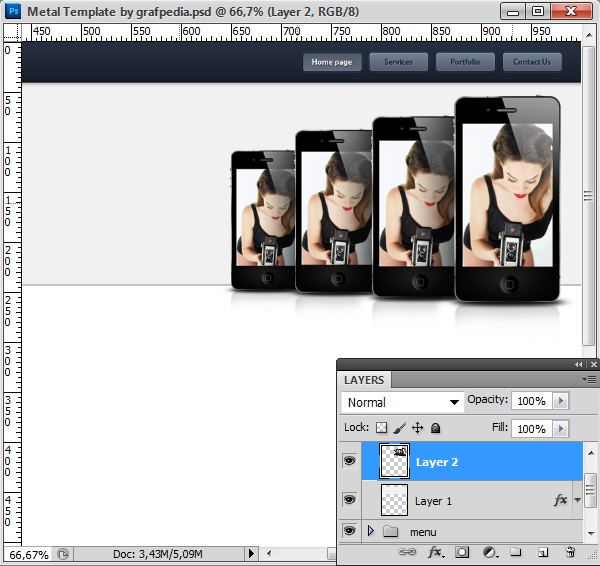 How to design the Metal Template using Photoshop CS5 11