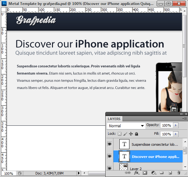 How to design the Metal Template using Photoshop CS5 12