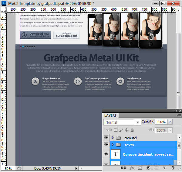 How to design the Metal Template using Photoshop CS5 34