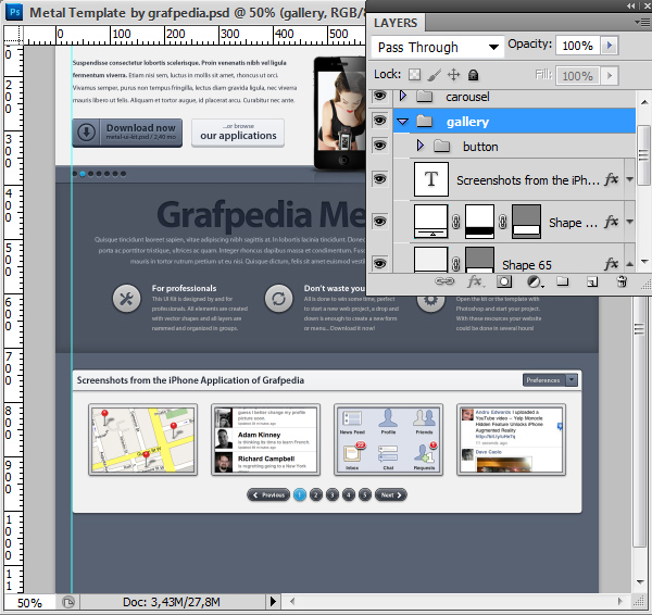 How to design the Metal Template using Photoshop CS5 35