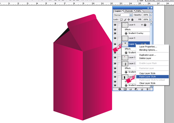 12 packaging Box gradient a How to Create Packaging Box in Photoshop