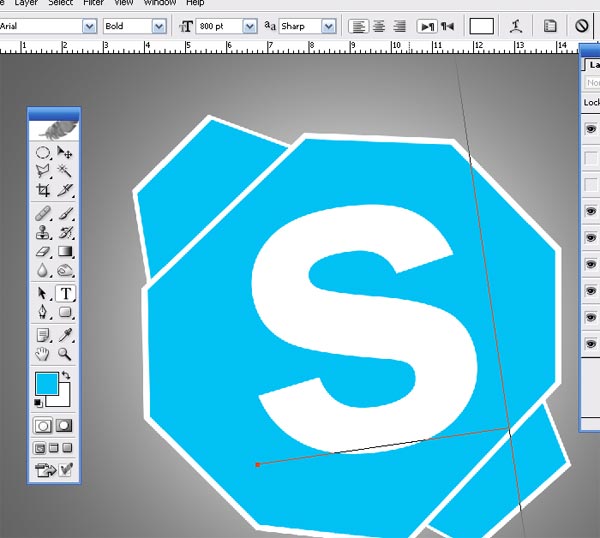 How To make Shattered Skype Icon in Photoshop 9