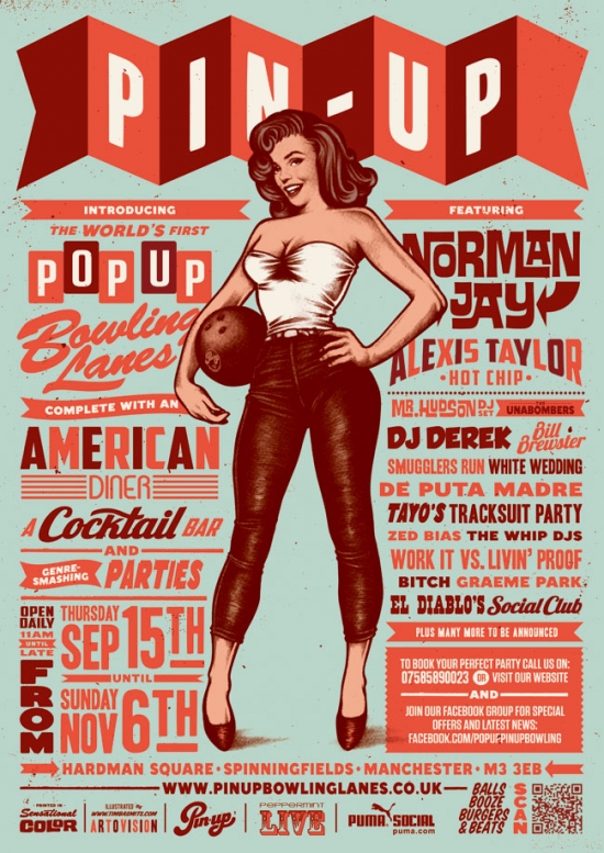 pin up typography