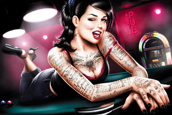 pin up typography