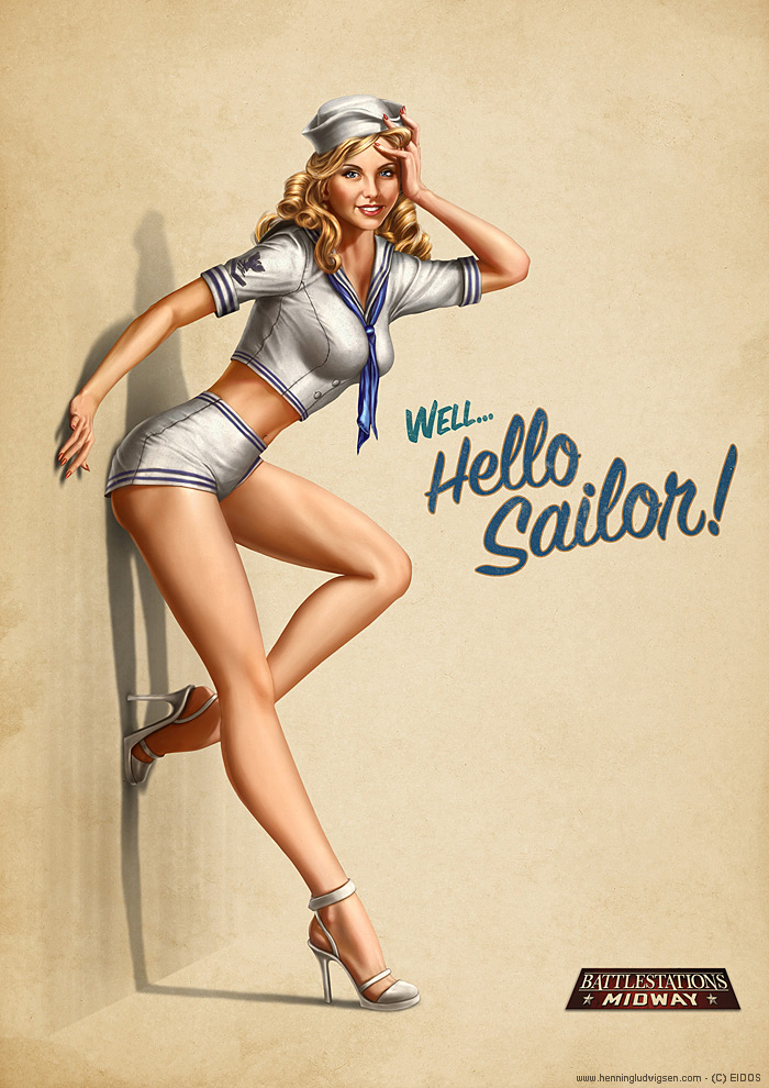 Navy Pin Up Girls