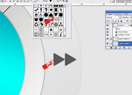 12 Media Button arrow How to Create Media Player Button in Photoshop