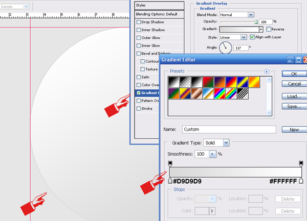3 Media Button shape gradie How to Create Media Player Button in Photoshop