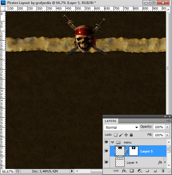 Design the Pirates Layout using Photoshop