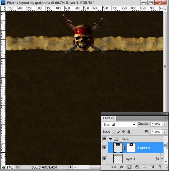 Design the Pirates Layout using Photoshop