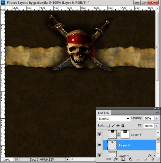 Design the Pirates Layout using Photoshop