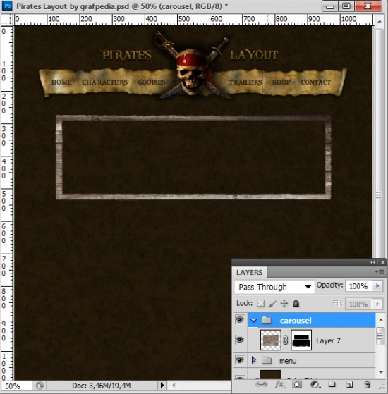 Design the Pirates Layout using Photoshop