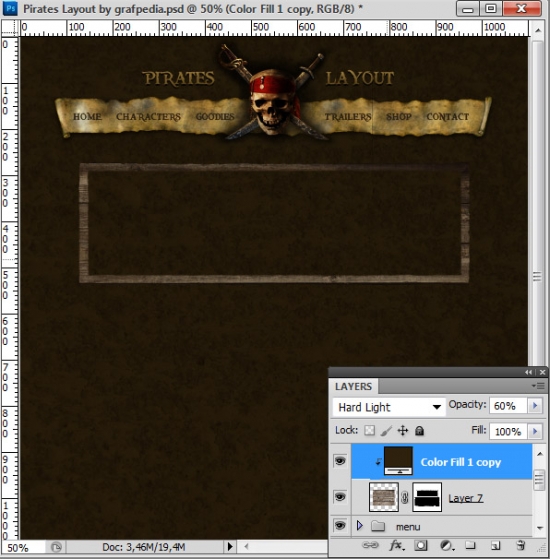 Design the Pirates Layout using Photoshop