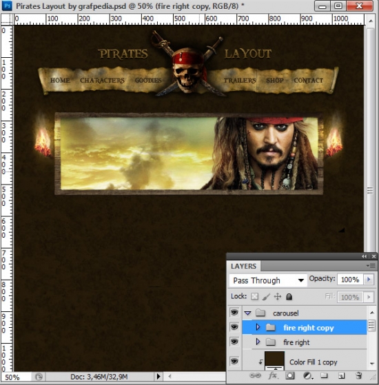 Design the Pirates Layout using Photoshop