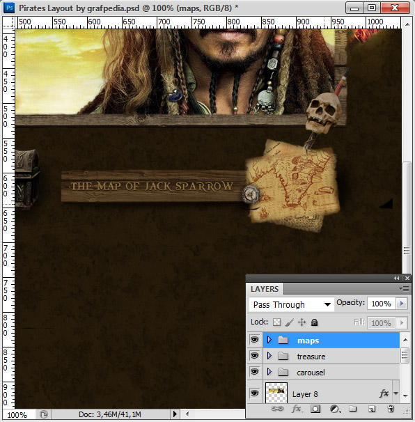 Design the Pirates Layout using Photoshop
