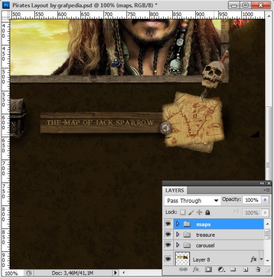 Design the Pirates Layout using Photoshop