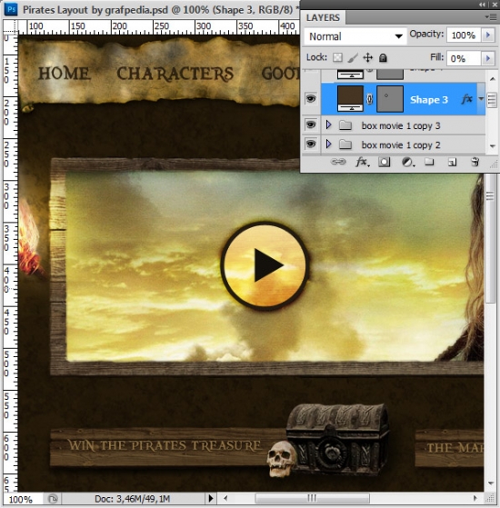 Design the Pirates Layout using Photoshop