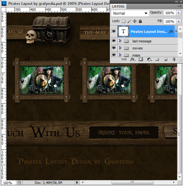 Design the Pirates Layout using Photoshop