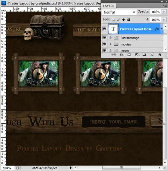 Design the Pirates Layout using Photoshop