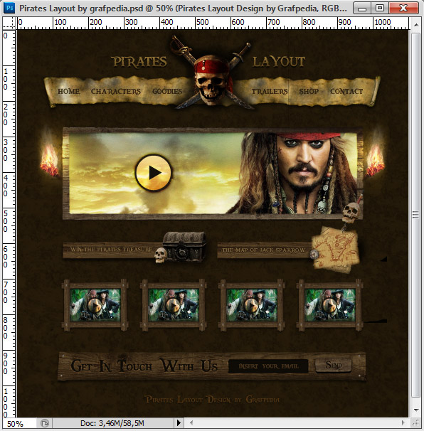 Design the Pirates Layout using Photoshop