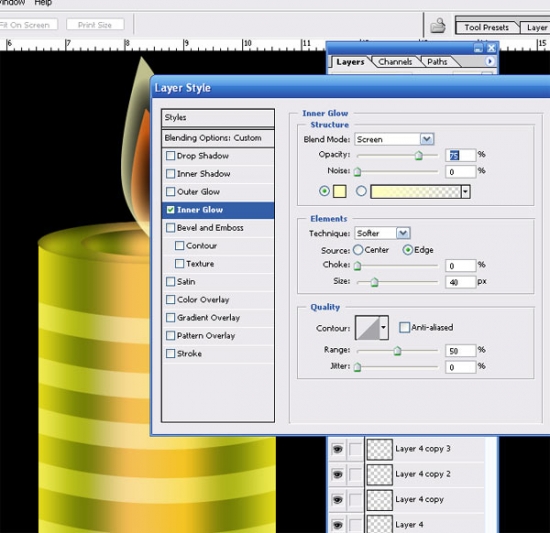 How To Make Candle Vector in Drawing Techniques