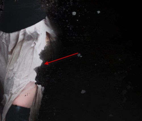 2 erase 3 500x426 Create Abstract Dark Photo Manipulation with Splatter Brushes in Photoshop