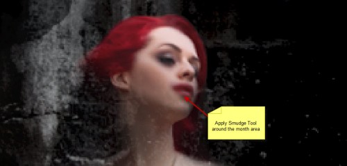 2 smudge 500x239 Create Abstract Dark Photo Manipulation with Splatter Brushes in Photoshop