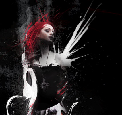 5 brush Create Abstract Dark Photo Manipulation with Splatter Brushes in Photoshop