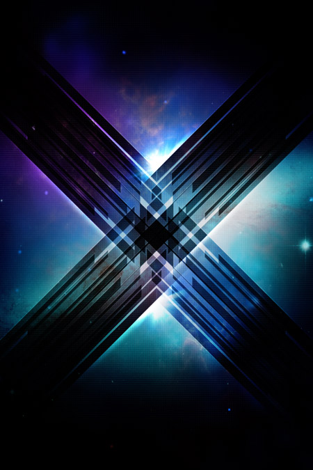 How To Create a Cosmic Abstract Shards Poster Design 1