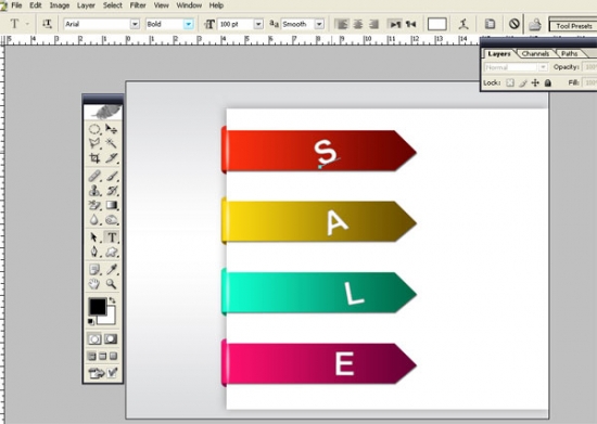 Bended SaleTag G Make Bended Sale Tag On Paper in Photoshop