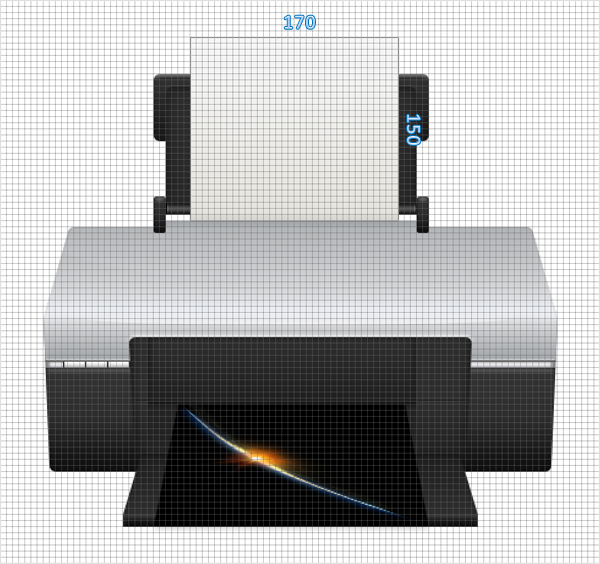 Draw a Detailed Printer Illustration From Scratch in Photoshop 71