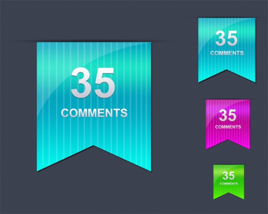 Comments Ribon Icon FINAL How To Make Comments Ribbon Icon in Photoshop