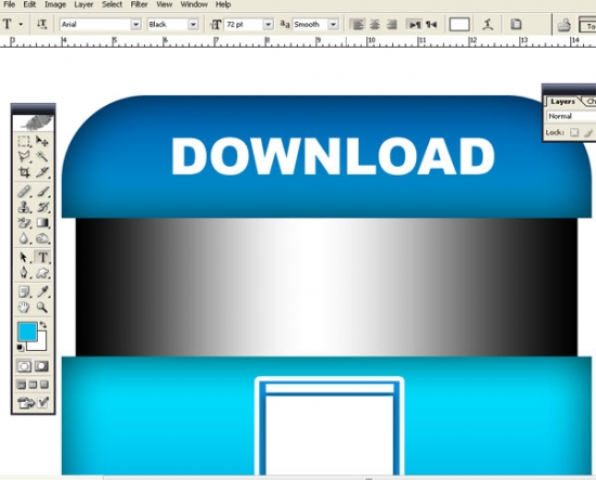 Blue Download Button J How To Make Blue Download Button in Photoshop