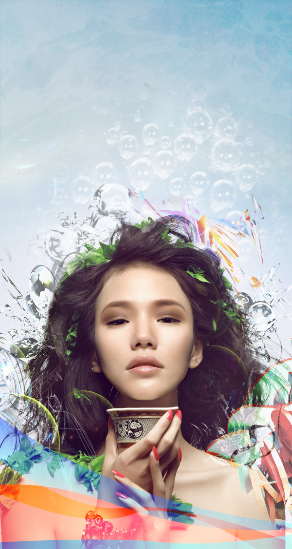 Learn How to Photo Manipulate the Colorful Portrait - Transcendental 71