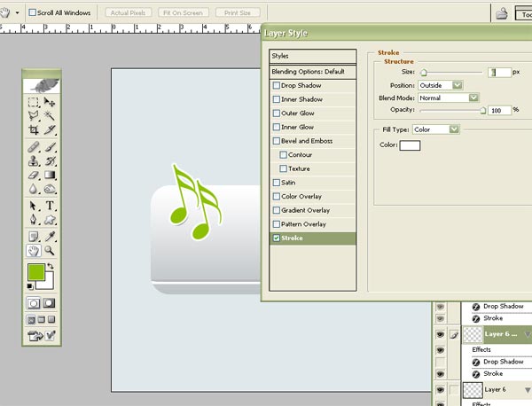 White Music Button F Learn To Make White Music Button in Photoshop