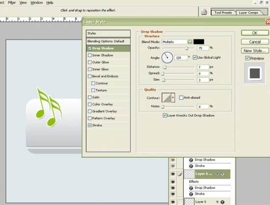 White Music Button G Learn To Make White Music Button in Photoshop