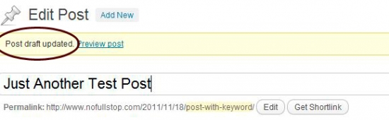 WordPress AutoSave