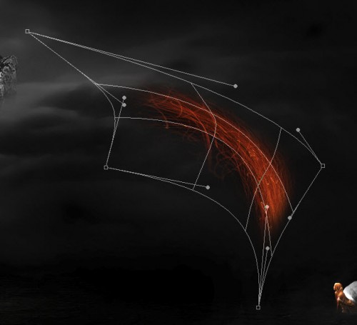 4 warp 500x455 Create a Surreal Magical Power Unleashed Scene in Photoshop