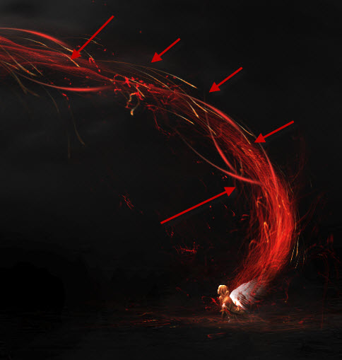 5 attach lines 2 Create a Surreal Magical Power Unleashed Scene in Photoshop