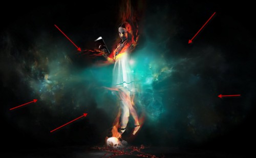 4 erase 500x309 Design a Dark Magical Scene with Nebula Effect in Photoshop