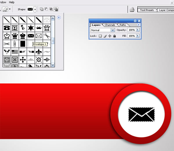 How To Create Web Contact Icon in Photoshop 10