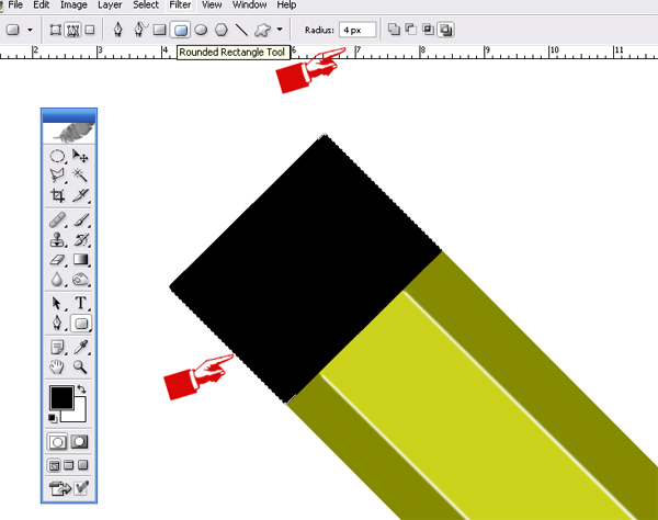 Learn How to make Pencil Icon in Photoshop 11