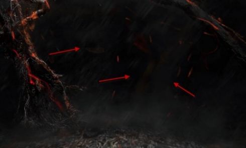 6 effect 2 500x302 Create a Surreal Burning Tree Scene with Falling Particle Effect in Photoshop