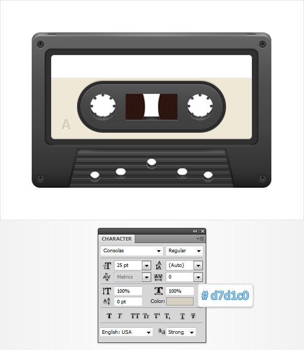 How to Create a Cassette Tape Illustration from Scratch in Photoshop 97