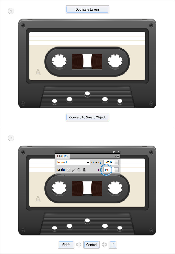 How to Create a Cassette Tape Illustration from Scratch in Photoshop 101
