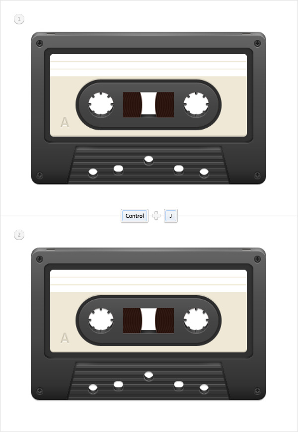 How to Create a Cassette Tape Illustration from Scratch in Photoshop 103