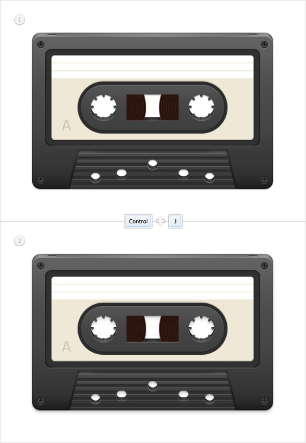 How to Create a Cassette Tape Illustration from Scratch in Photoshop 105