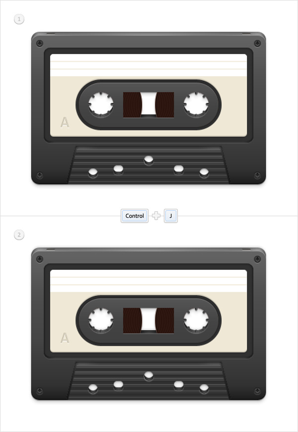 How to Create a Cassette Tape Illustration from Scratch in Photoshop 107