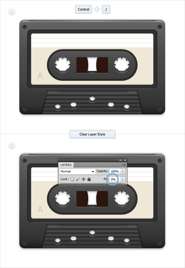 How to Create a Cassette Tape Illustration from Scratch in Photoshop 108