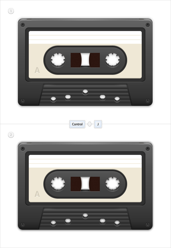 How to Create a Cassette Tape Illustration from Scratch in Photoshop 110